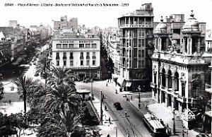 Oran - Theatre - Boulevard  National et Rue de la Revolution - 1950
